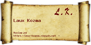 Laux Kozma névjegykártya